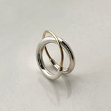 Silver / K10YG ring - DR088
