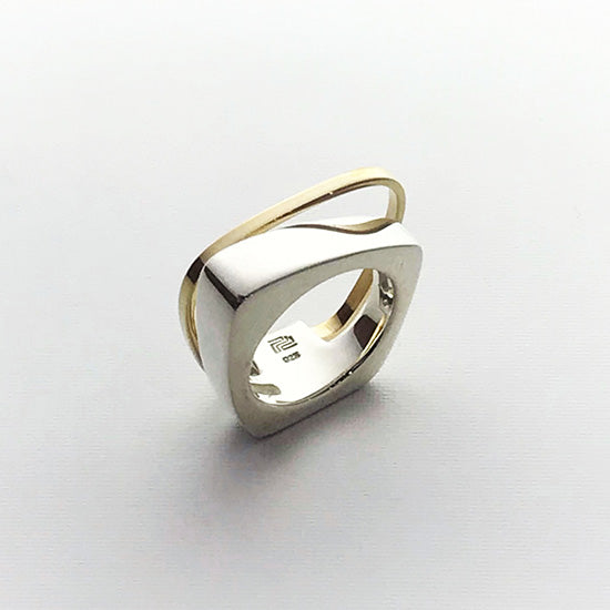 Silver / K10YG ring - AR021